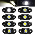 White Led Rock Lights Kit,8 Pods Light for Truck Car ATV SUV Boat Motorcycle Vehicle Under Body Glow Light Lamp Trail Lighting
