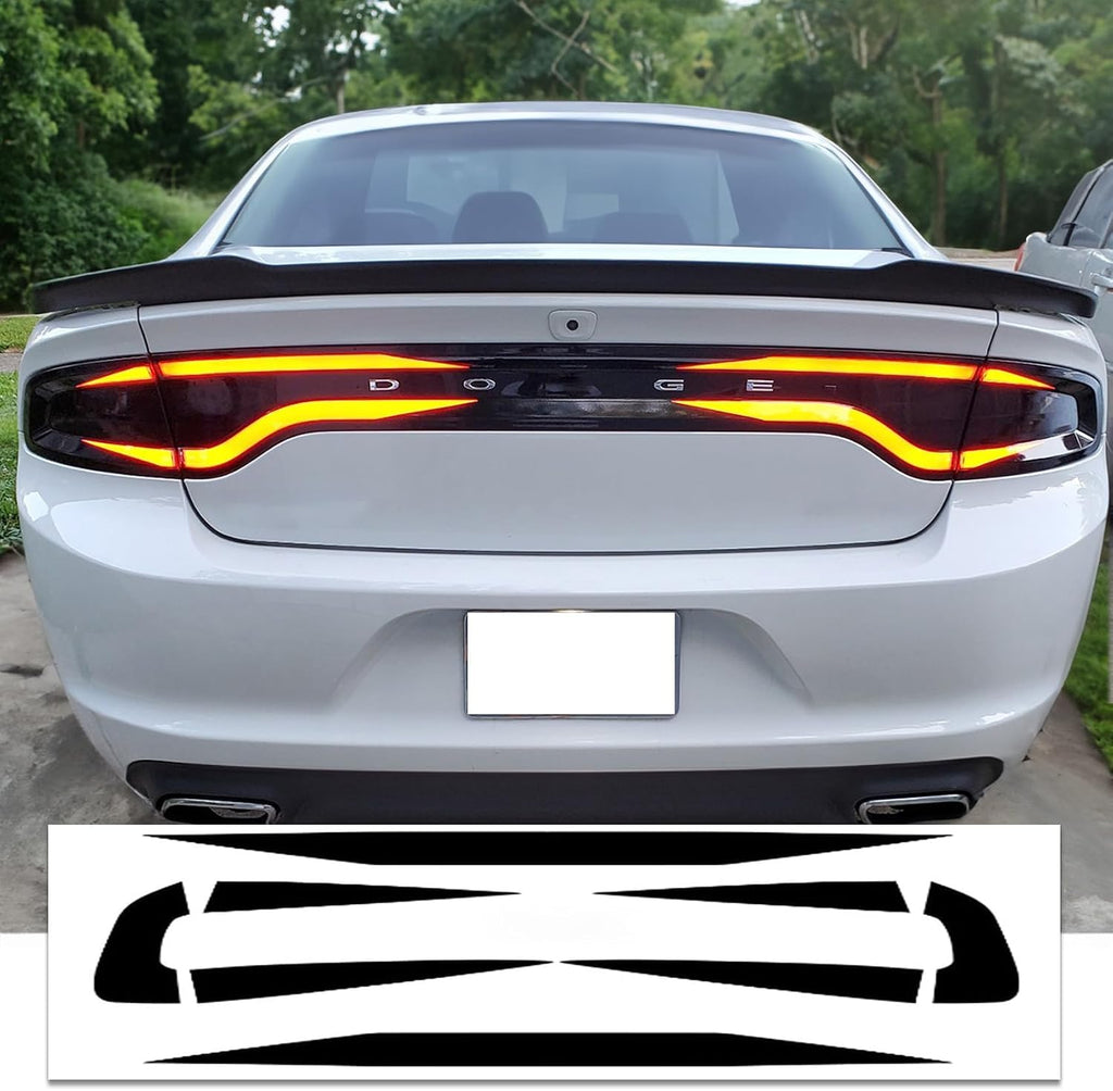 2pcs for Dodge Charger 2015-2023 Tail Light Race Track Bat Vinyl Overlay Decal Cover Gloss Black, for Dodge Charger Exterior Accessories, Compatible with 2015 2016 2017 2018 2019 2020 2021 2022 2023