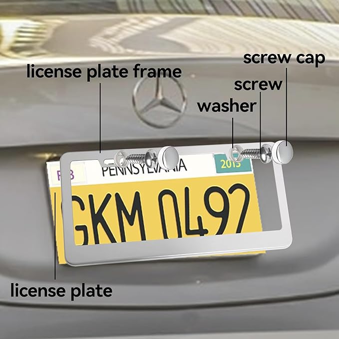 Mirror Polished Heavy Duty Stainless Steel License Plate Frame - Image 7