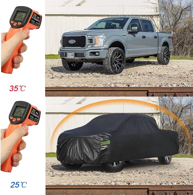KouKou Truck Cover Waterproof All Weather, 7 Layers Heavy Duty Pickup Truck - Image 5