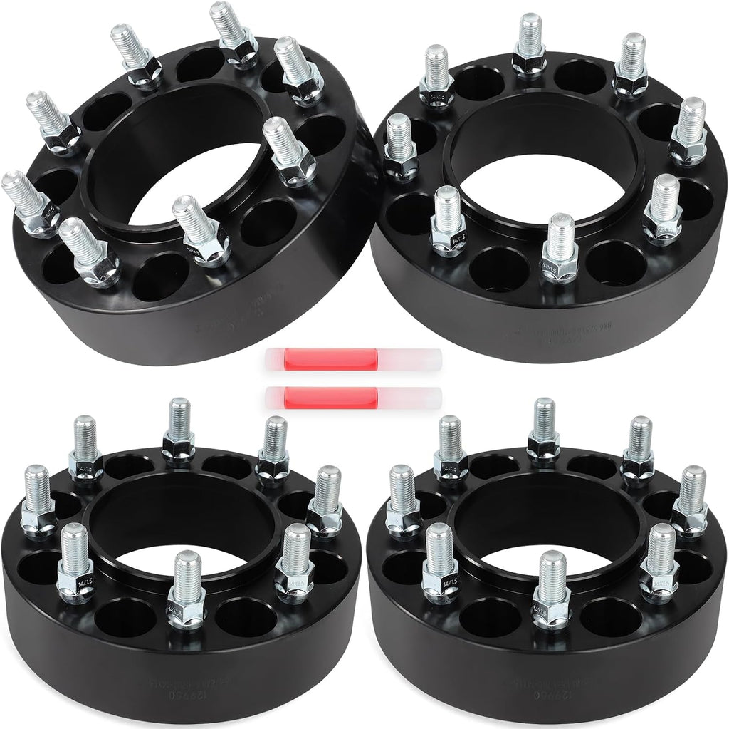 ECCPP 8x6.5 to 8x6.5 hubcentric Wheel Spacers 2 inch 8 lug Fit for Chevrolet Express 2500 2022-2023 for Chevrolet Silverado 2500 2000-2010 with Studs 14x1.5 Centric Bore 117mm-4PCS