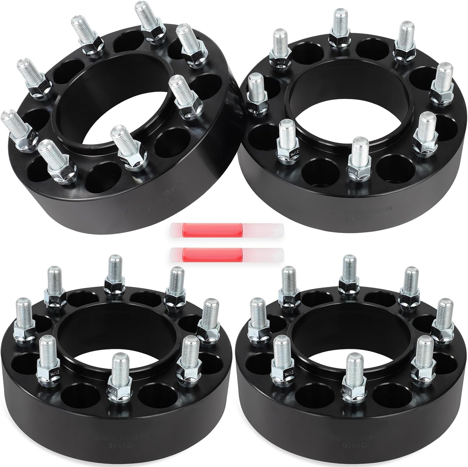 ECCPP 8x6.5 to 8x6.5 hubcentric Wheel Spacers 2 inch 8 lug Fit for Chevrolet Express 2500 2022-2023 for Chevrolet Silverado 2500 2000-2010 with Studs 14x1.5 Centric Bore 117mm-4PCS