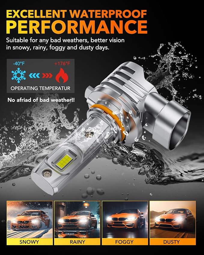 OXILAM H11 9005 LED Light Bulbs Combo, 56000 Lumens 700% Brighter 6500K Cool - Image 8