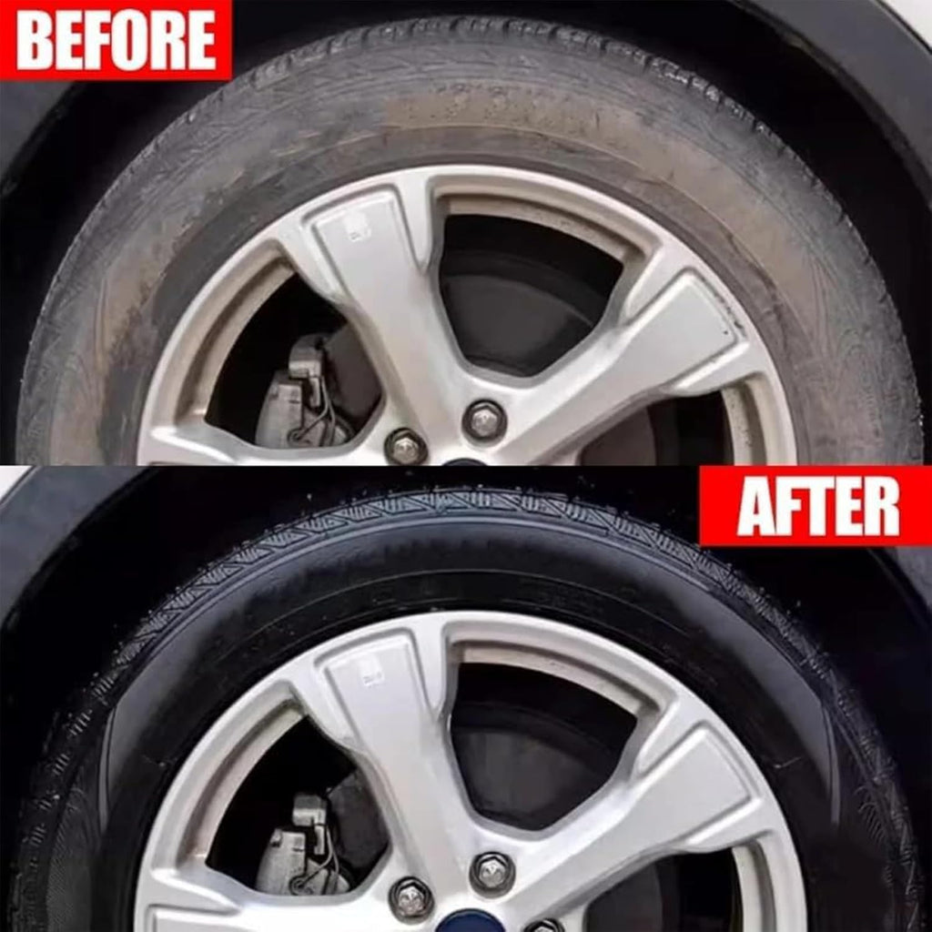 Gel Abrillantador De Llantas De Larga DuracióN, Tyre Nourish Cream, Tire Coating Paste Rapid Acting, Premium Tire Coating & Trim Restorer, Long-Lasting TireShine Gelfor For Car Tires (3PCS)