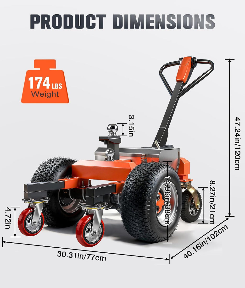 6 Wheel Electric Trailer Dolly,48V 800W Motorized Trailer Dolly with 2 & 2-5/16 in Hitch Balls,7500Lbs Max Trailer Weight 1100Lbs Tongue Weight, for RV Campers, Cargo & Utility, Boat, Car Trailers