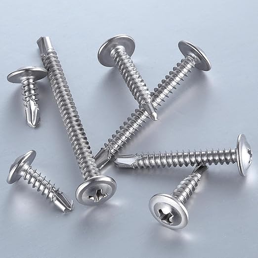 Wensilon（300pcs）#8×1/2”for Sheet Metal Self-Tapping Screws 410 Stainless Steel - Image 3