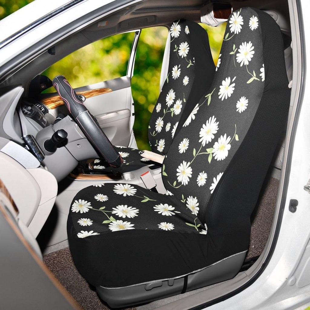 daisy car seat covers set of 2,cute daisy showing dimensions