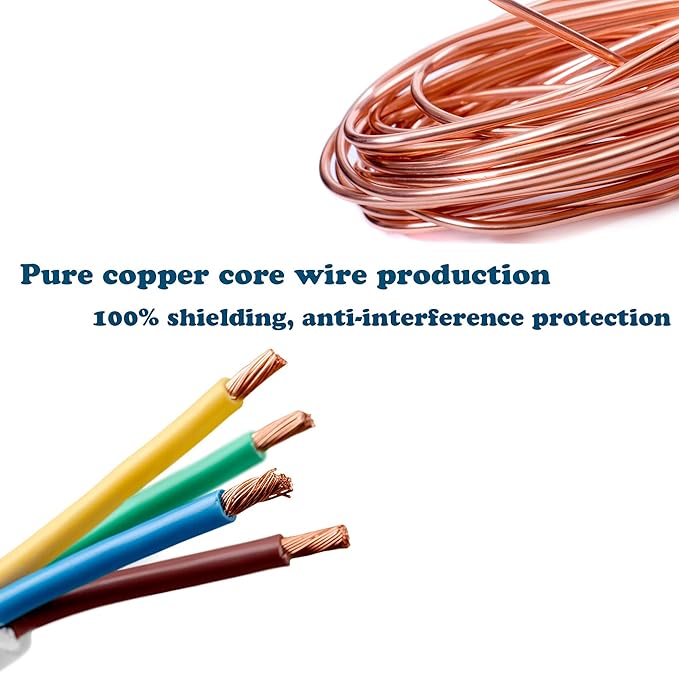 (17FT / 5m Backup Camera Cable, 4-pin Aviation Video Extension Cable, Car Video - Image 5