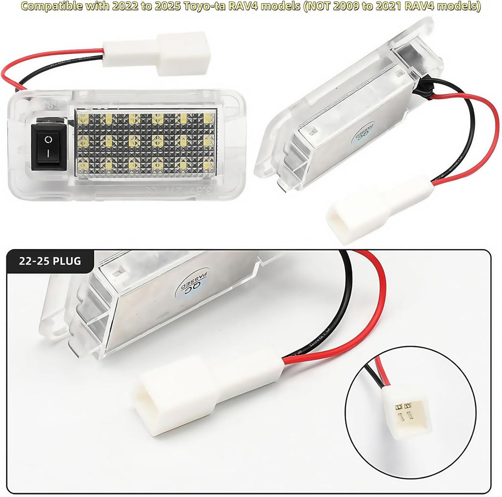 Super Bright White LED Trunk Cargo Area Light Compatible with Toyota RAV4 2022 2023 2024 2025 w/Switch,RAV4 Hybrid XLE Prime XSE SE LE Crown GR Corolla Accessories Luggage Compartment Lamp