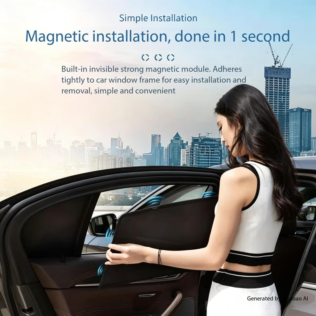 Custom Fit Magnetic Mesh Inside Sun Shade for Mercedes-Benz GLE 350 W167 2020-2026,Sun Shield Side Window UV Sun Seat Protection Protect Car Interior/Privacy Easy Install Remove