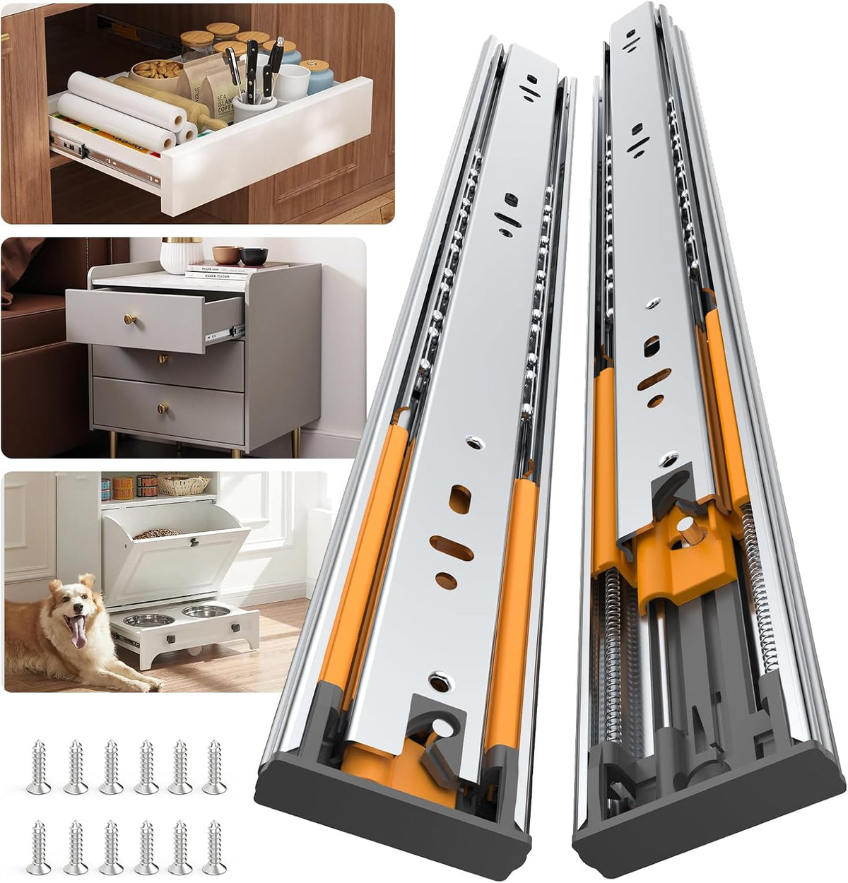 furniware 5 pairs 22 inch soft close drawer, main product view