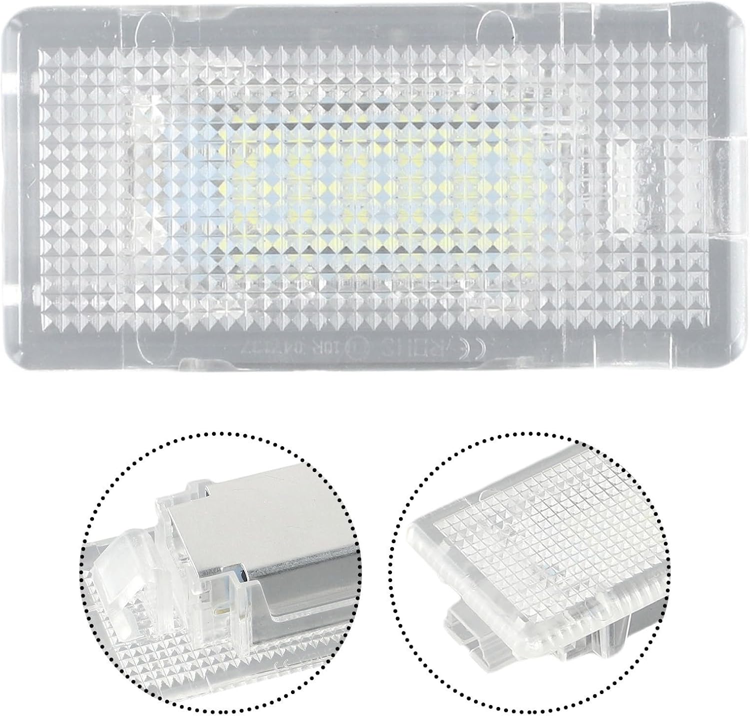 24LED White Trunk Lid Light for BMW E90 E92 E39 E60 - Bright Luggage Lamp Replacement Glove Box Footwell Illumination 78x39mm