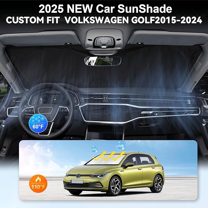 Sunshade for 2015-2023 2024 2025 Volkswagen Golf GTI e-Golf VW Golf R 4 Door - Image 2