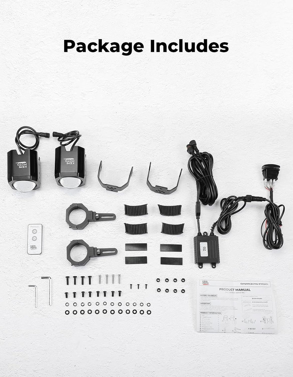 KEMIMOTO 70mm Whipless LED Whip Lights Compatible with UTV Polaris Can-Am | UTV Alien Lights Scratch-resistant Larger Brighter Compatible with Polaris RZR Can-Am CFmoto w/Mounts Fit 1.5''-2'' Roll Cage