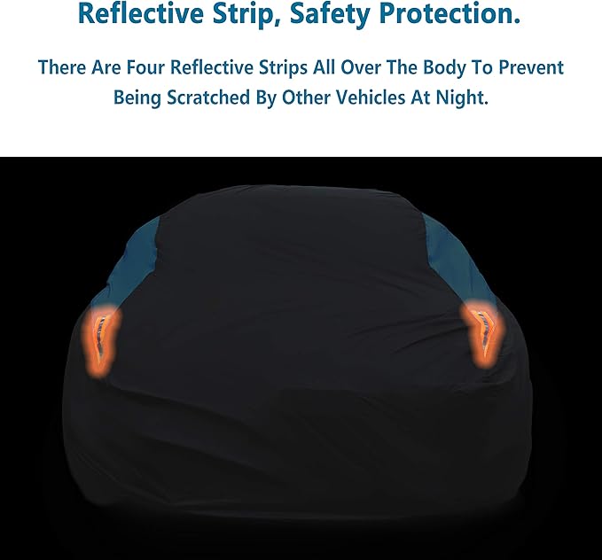 MORNYRAY Waterproof Car Cover All Weather Snowproof UV Protection Windproof - Image 4