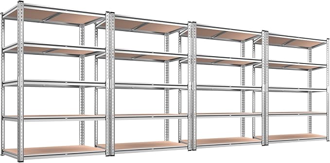 REIBII 2020LBS Garage Shelving Heavy Duty Metal Shelving 5 Tier Storage Shelves by REIBII