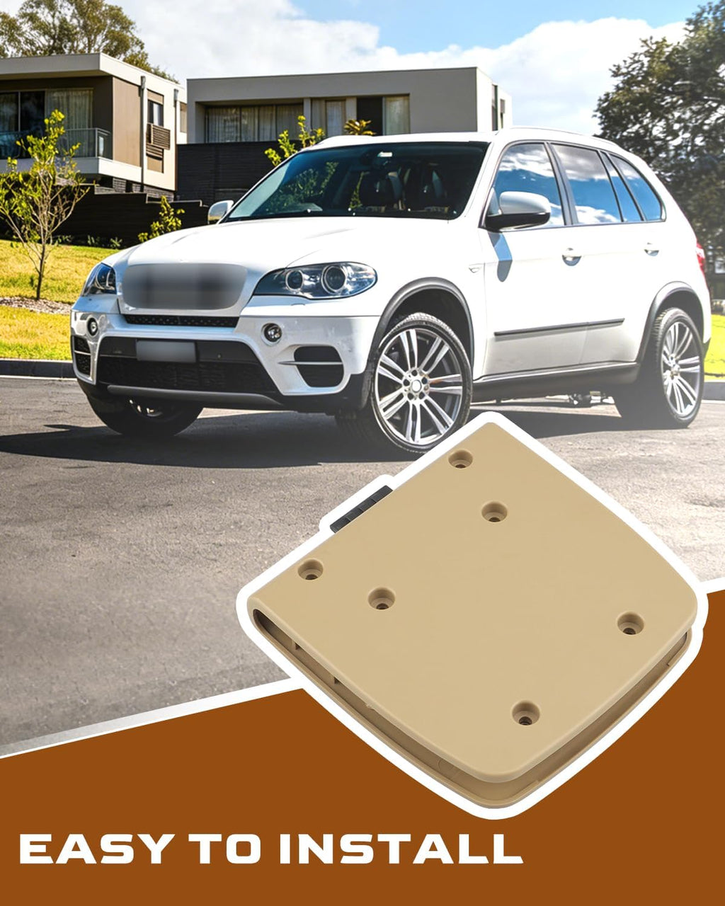 Rear Trunk Floor Mat Handle 51479120283 Fit for BMW X5 E70/F15 2006-2018 for X6 E71/F16 2007-2019 Repalcement Without Locking Function, Beige