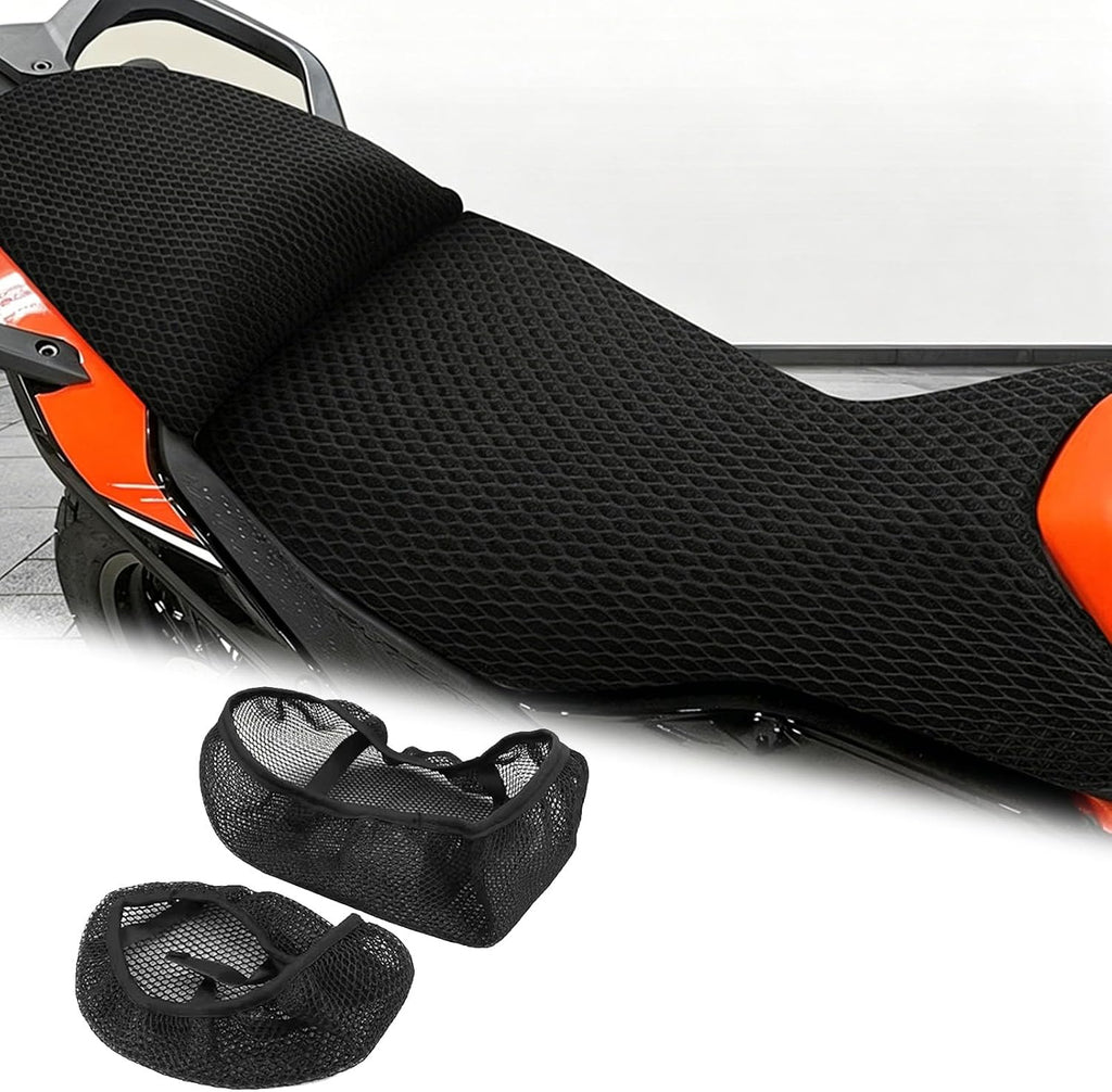 MOEXEXEX for 390 ADV 2026 2025 2024 2023 Motorcycle Seat Cover 3D Mesh Breathable Seat Cushion Cover Anti Slip Heat Reduction Protective Saddle Pad Black