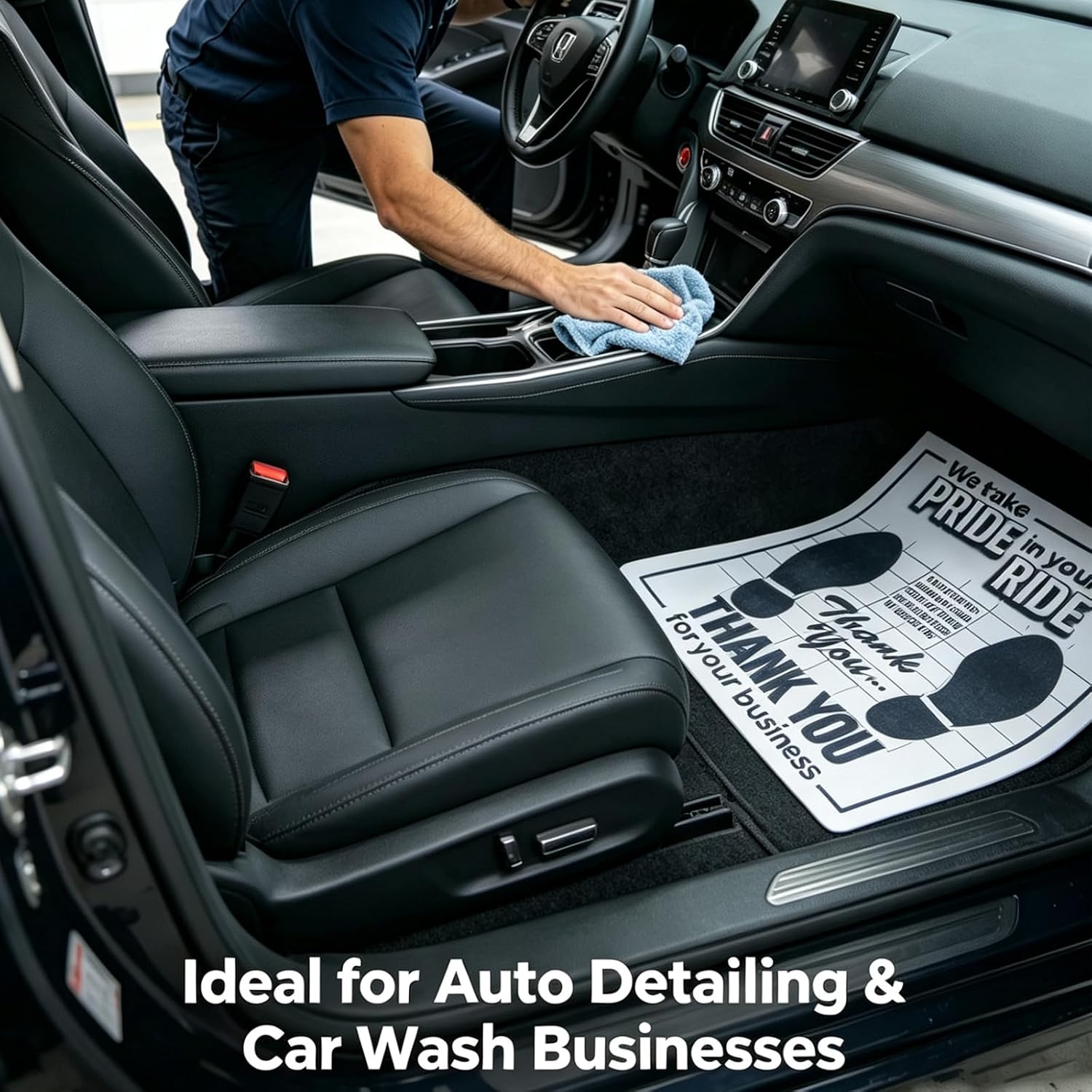 100Pcs Paper Floor Mats for Cars, Paper Mats for Car Detailing, Disposable Floor Mats for Repair & Wash - White Vehicle Interior Protection 16x20 Inch