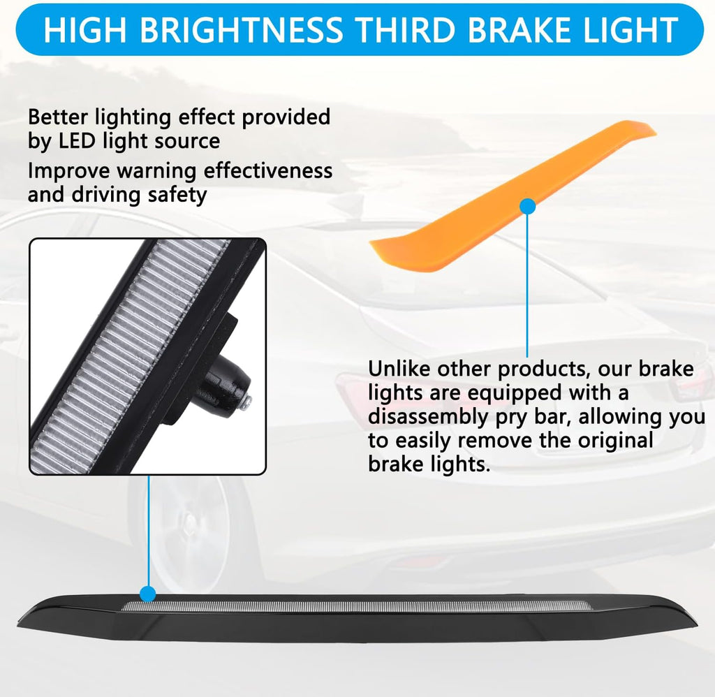 42795725 LED High Mount Stop Light, Compatible with Chevy Malibu 2016-2025 Third Brake Light Rear Center Stop Light Lamp Assembly Replaces# 42795725