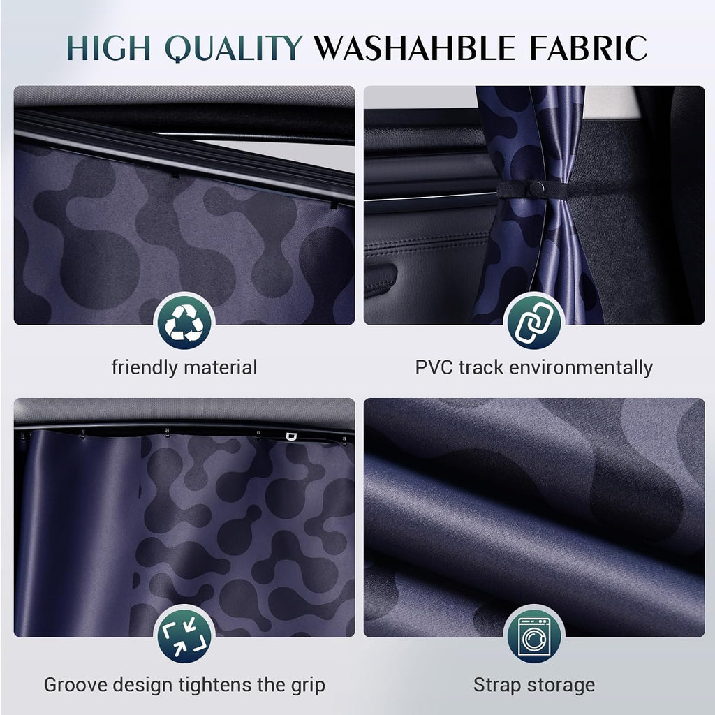 FLORICH Car Window Shades 1 Pack Car Window Shade for Baby, Embedded Track Car Sun Shade Block Light, Protect Privacy for Family, Universal Fit for Most Cars