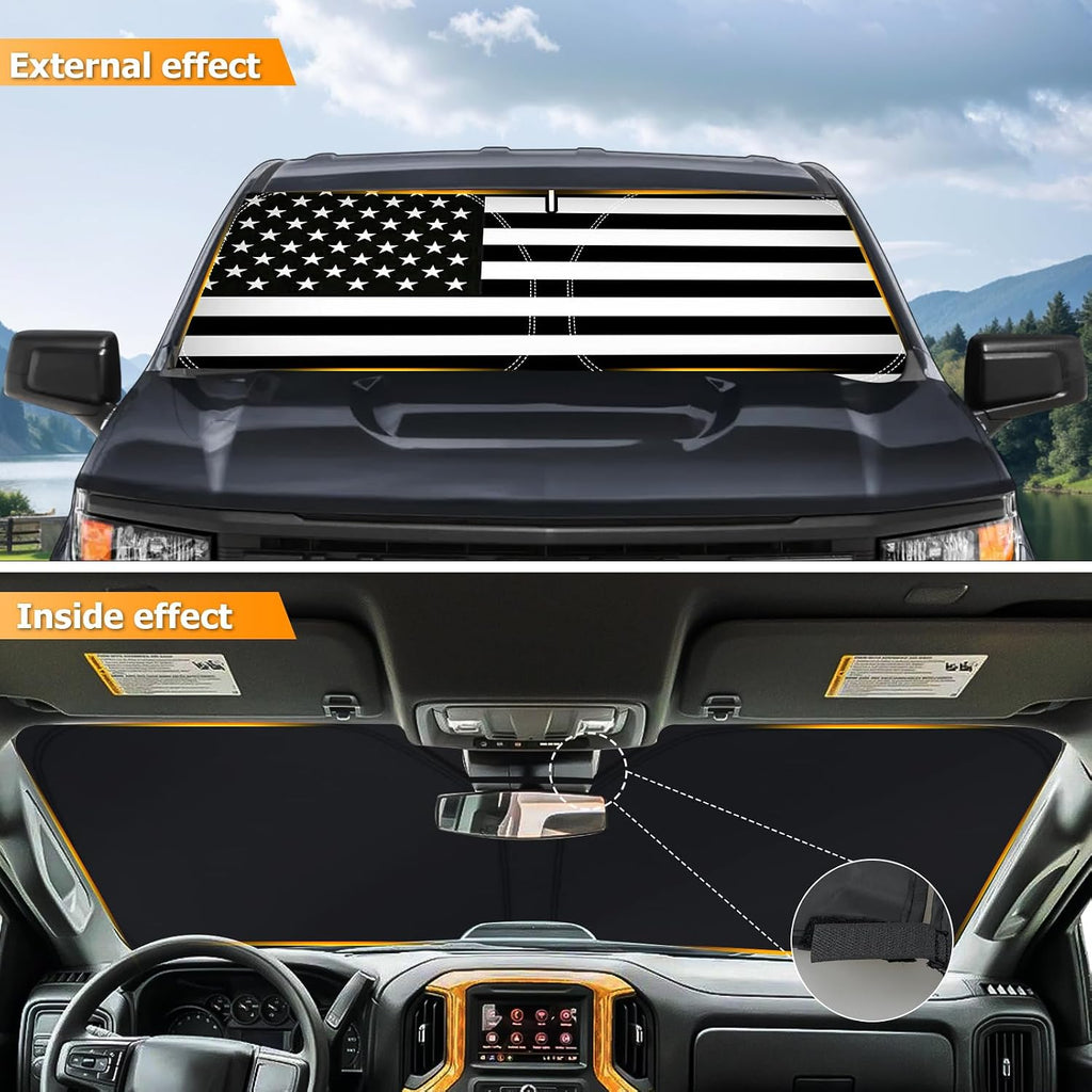 Bestview Windshield Sun Shade Custom Fit for 2015-2020 Ford F150, Foldable Front Window Sunshade Sun Visor Accessories Protector Block UV Rays Heat