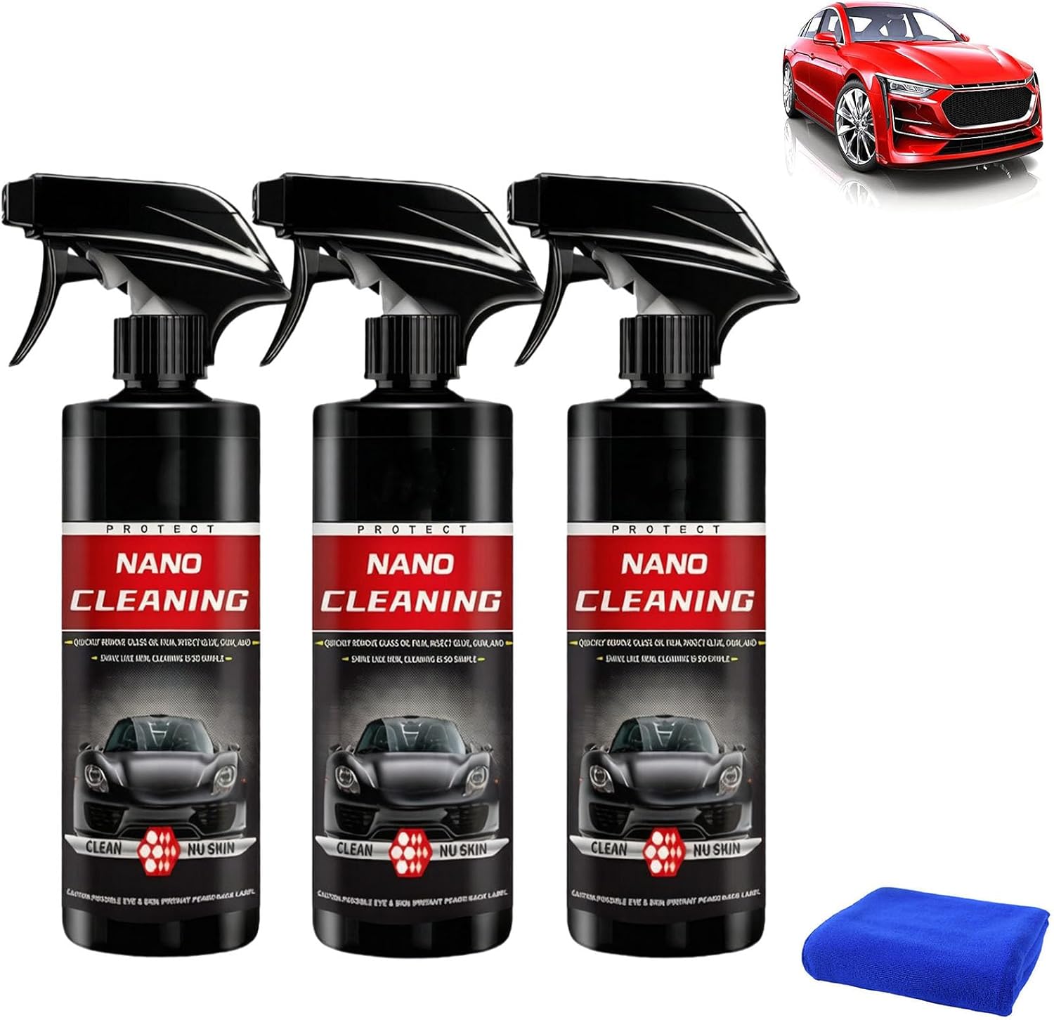 Car Glass Oil Film Remover: Removes oil films and stains， to improve windshield clarity， Suitable for car windshields and windows (3, 300ML)