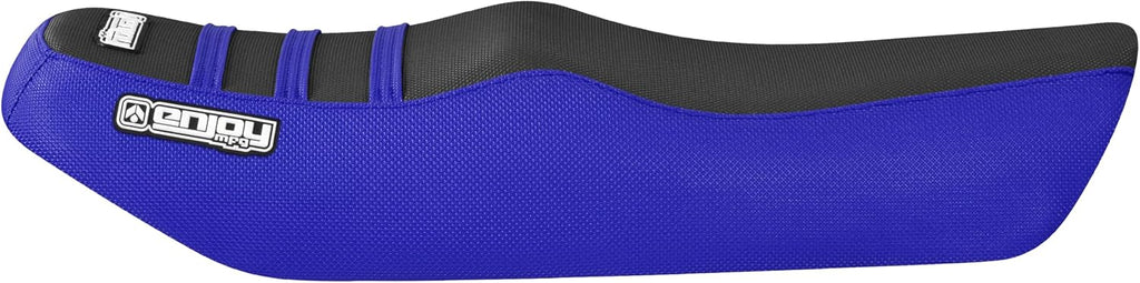 Enjoy Mfg Seat Cover - Compatible with Suzuki 2015-2019 AX 100_#524 (Blue Sides/Black top/Blue Ribs)