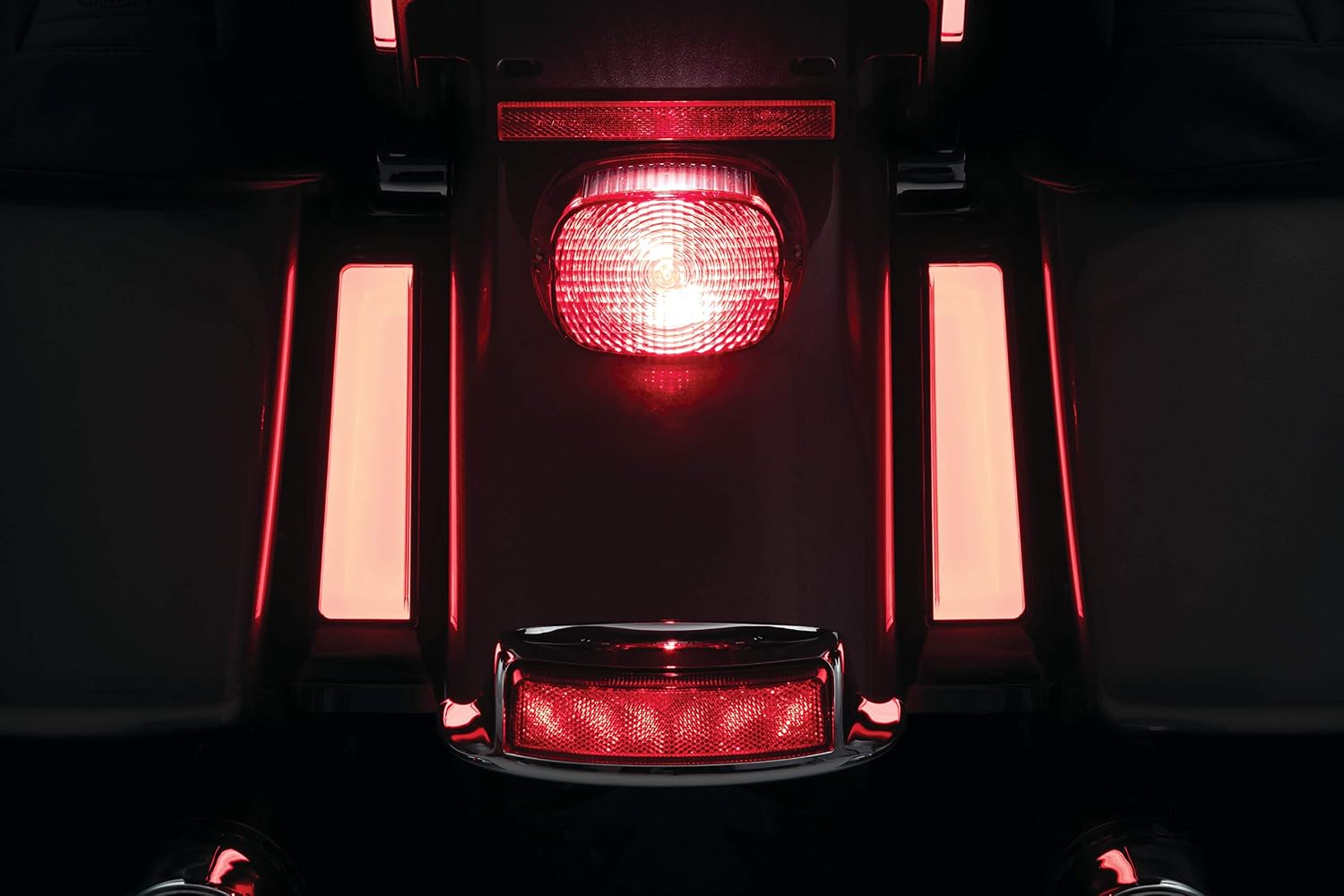 Kuryakyn 2901 Motorcycle Lighting Accessory: Tracer LED Run/Turn/Brake Light Saddlebag Support Inserts for 2014-20 Harley-Davidson Motorcycles, Gloss Black, 1 Pair
