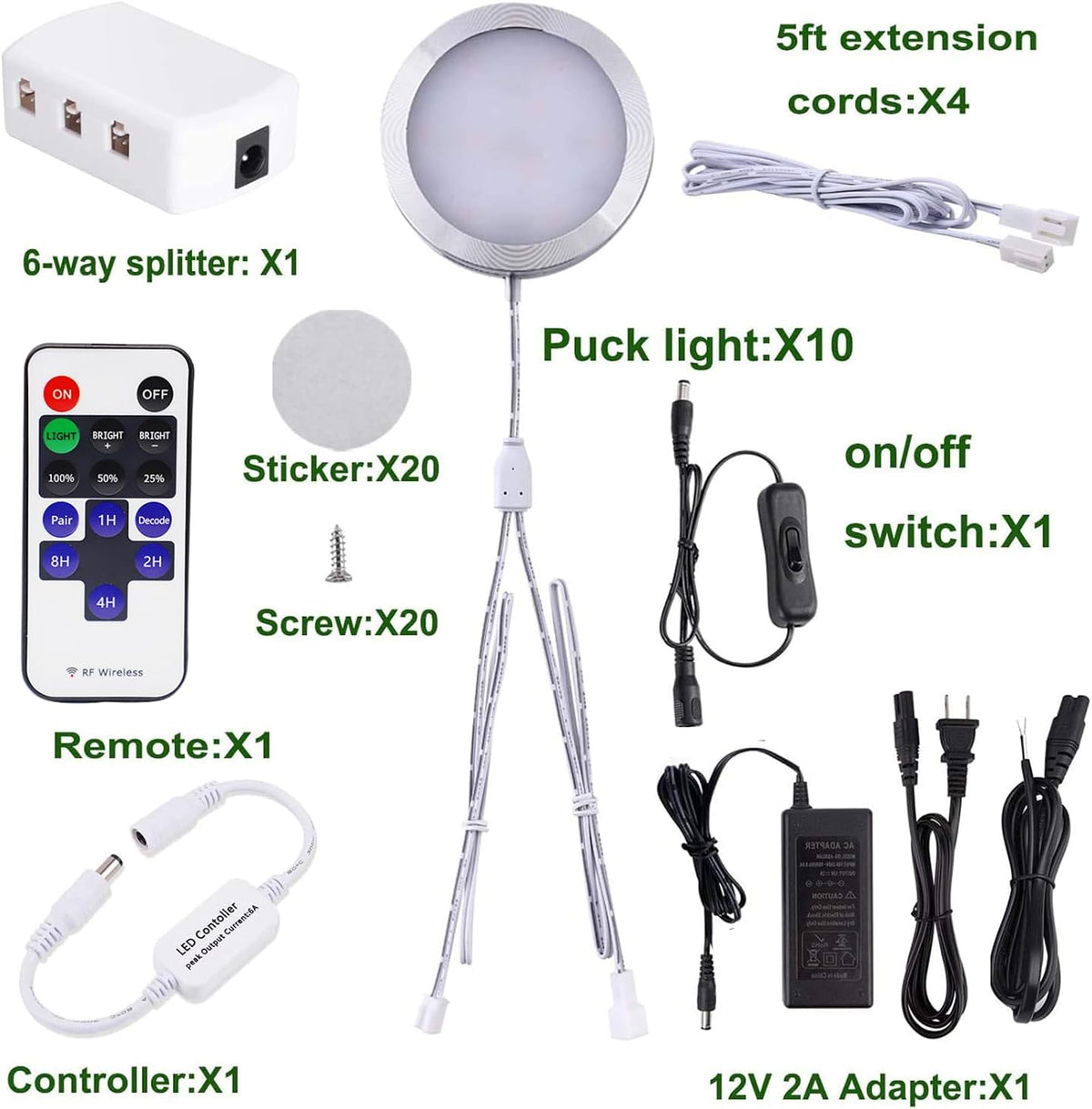 aiboo linkable under cabinet led lighting 12v dimmable shown in use