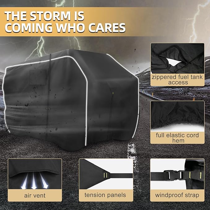 600D ATV Cover - Waterproof & Windproof 4 Wheeler Covers Outdoor Storage - Image 4