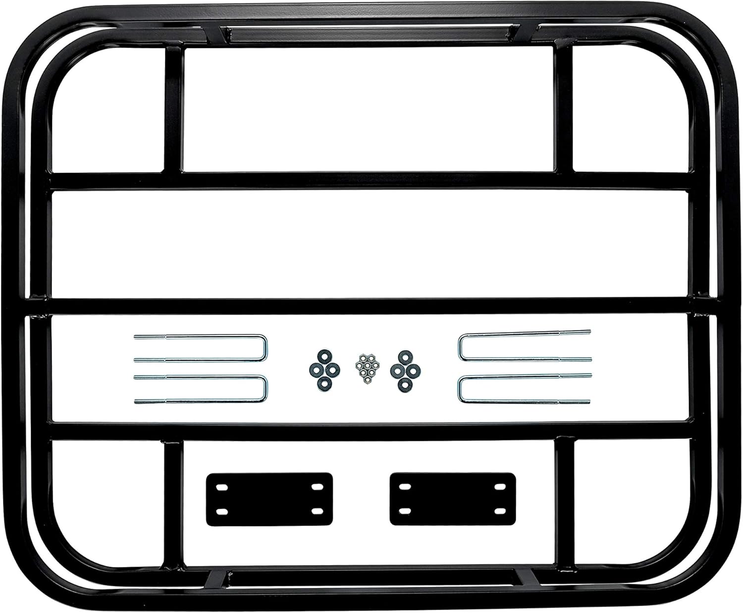 Eaz-Lift RV Bumper Mounted Cargo Carrier, Steel Hitch Rack for Coolers, Camping Equipment, & Gear, Fits 4" & 4.5" Bumpers, Black