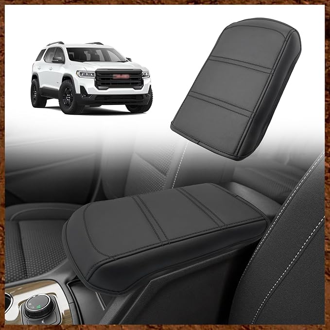 Muslogy for Acadia 2017-2023 Center Console Pad Armrest Cover Vegan Leather by Muslogy