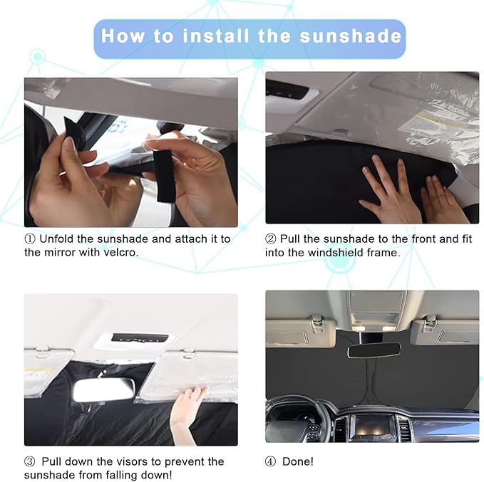 SXCY for 2025 2026 Toyota Camry Windshield Sunshade for 2025 2026 Toyota Camry - Image 5