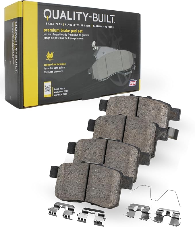 Premium Semi-Metallic Front Brake Pads Compatible by Quality-Built