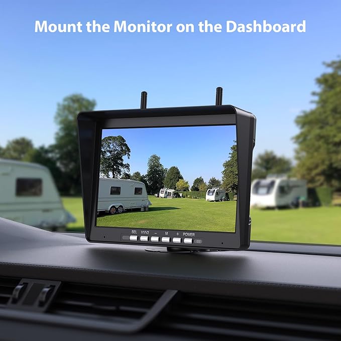 10.1" RV Backup Camera Wireless System Plug and Play, Pre-Wired - Image 2