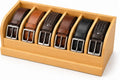 minboo bamboo belt organizer box,6 grids belt rack, main product view