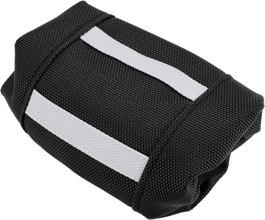 CHANGCHENG Electric Dirt Bike Seat Cover for Yozma IN10,Waterproof Anti-Slip PVC Seat Cushion Cover for Electric Bike Yozma in 10-White Stripe