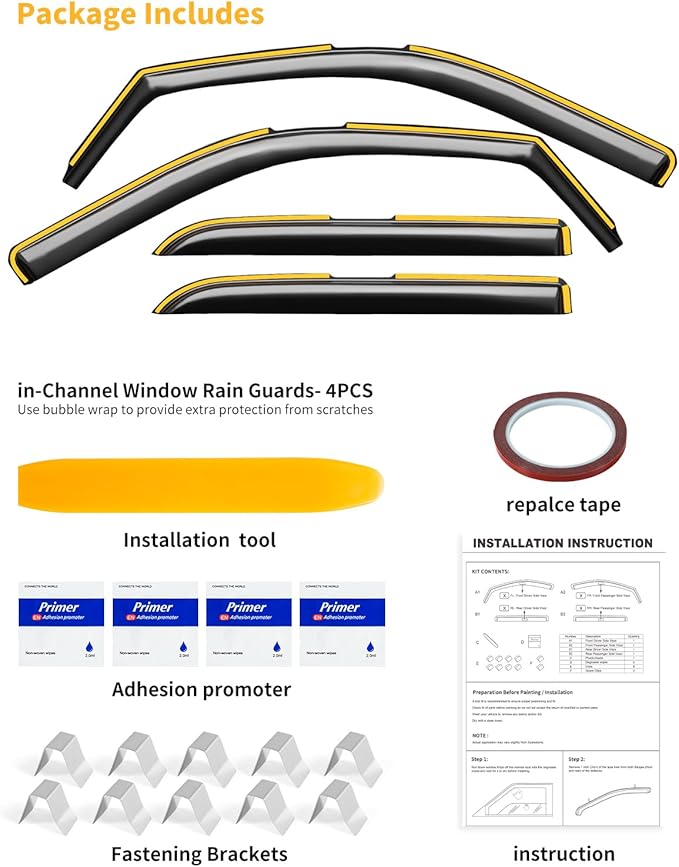 in-Channel Window Rain Guards Fit - Image 9