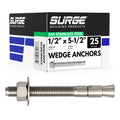 1/2" x 5-1/2" 304 stainless steel wedge anchors, main product view