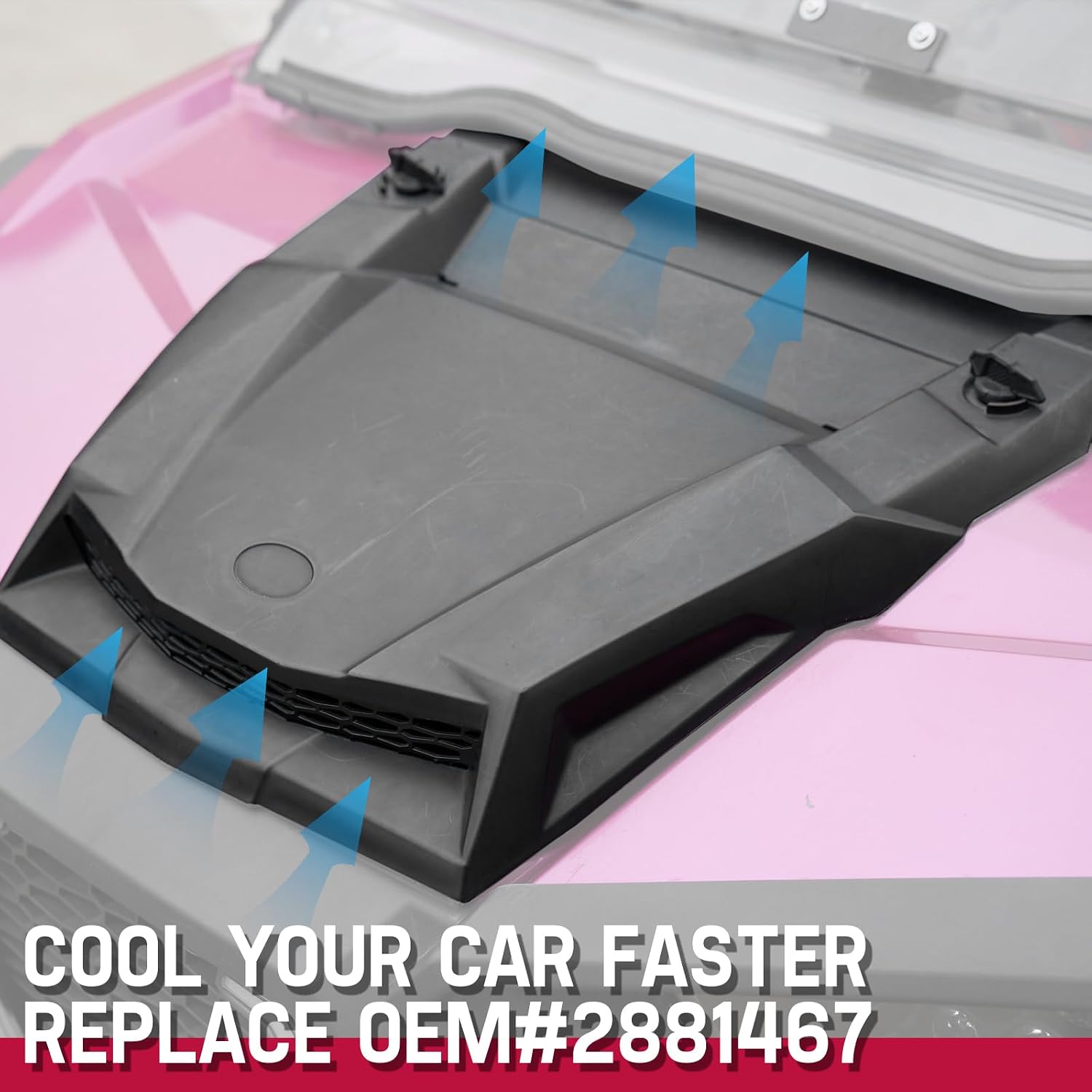 HAKA TOUGHT Hood Scoops for Polaris RZR XP 1000 Accessories 2014-2018, Relacement for OEM# 2881467, Hood with Scoop for 2013-2020 Polaris RZR 900 Accessories