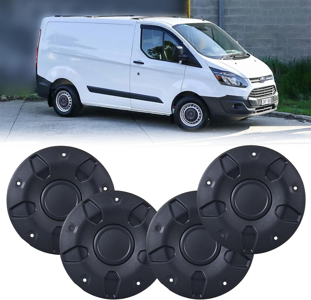 4Pcs Wheel Center Cap Cover for 2015-2026 Ford Transit 150/250/350/350 HD, 16'' Black Wheels Center Caps for 15-26 Transit 150/250/350 ABS Center Caps #CK4Z-1130-C, BK21-1130-CA, BK2Z-1130-A