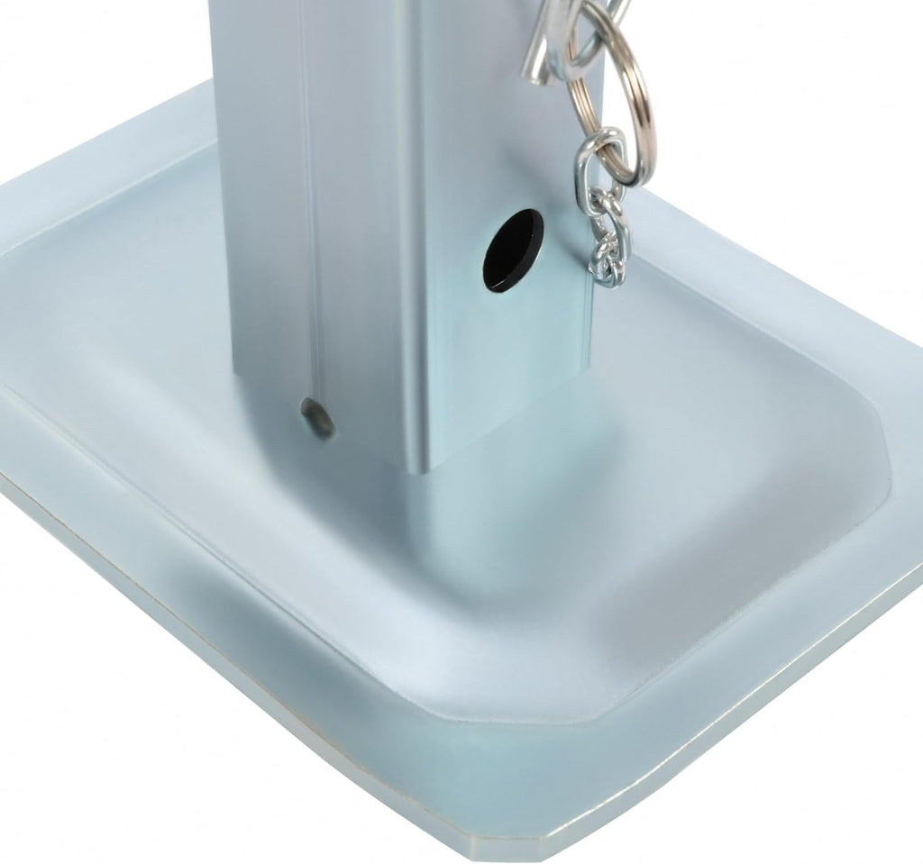 KUAFU Adjustable Jack Stand Compatible with Square Jacks with 2.0 inches Square Tube 8000lbs Trailer Jack Drop Legs W/5 Mounting Holes Silvery Steel Heavy Duty