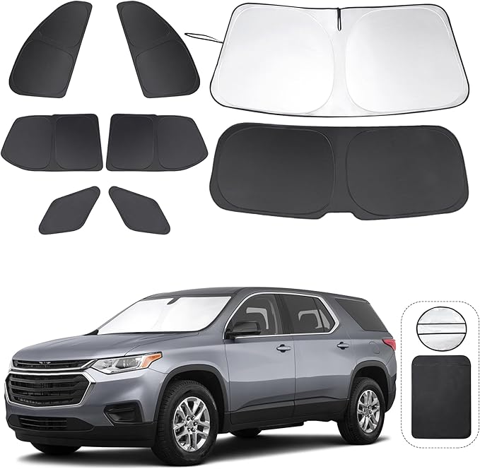 TINGLU Window Shades for Chevrolet/Chevy Traverse 2018-2023 Accessories Car by TINGLU