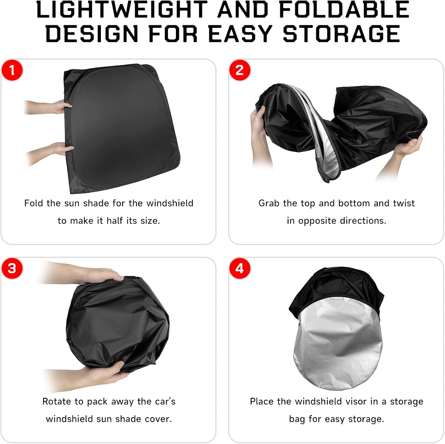 Upgraded Windshield Sunshade for Honda 2023-2026 CRV Foldable Accessories Folding Sun Shade Windshield Heat UV Rays Visor Protection