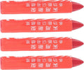 Abaodam 4pcs Waterproof Red Tire Crayons for Car and Motorcycle Tire Maintenance Oil-resistant Plastic Marking Pens for Marking Service Position and Wood