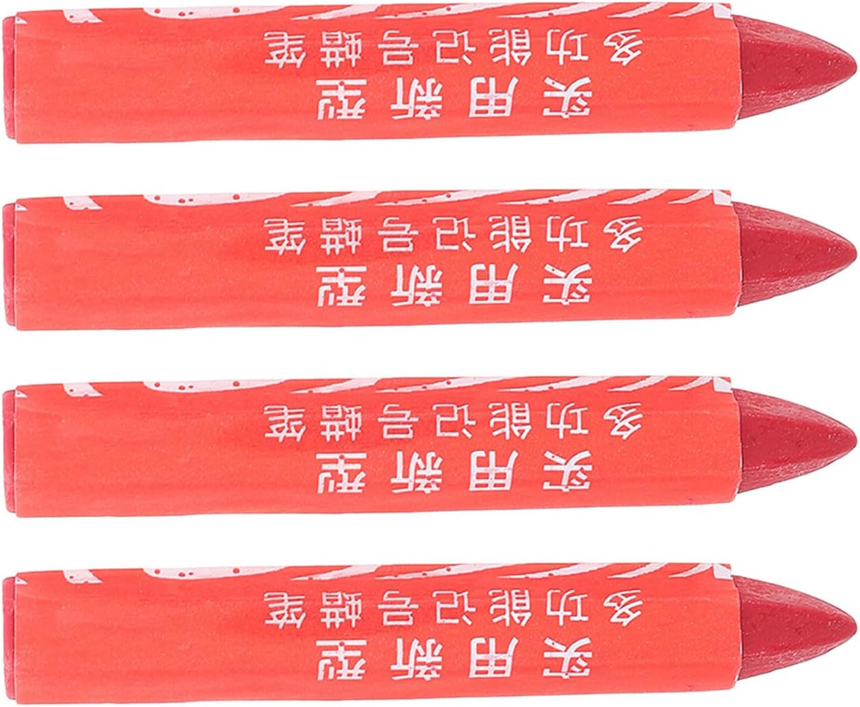Abaodam 4pcs Waterproof Red Tire Crayons for Car and Motorcycle Tire Maintenance Oil-resistant Plastic Marking Pens for Marking Service Position and Wood