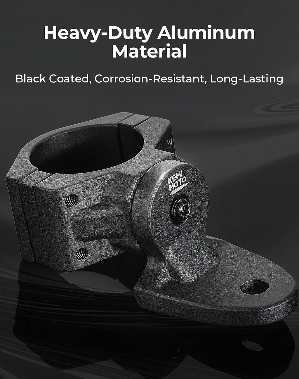 KEMIMOTO 1 PCS UTV Whip Mount Flag Light Mounting Bracket, Heavy Duty Adjustable for 1.75-2 inch Roll Bar Cage Compatible with Polaris RZR 900 1000 XP Pro Turbo Can Am Maverick X3 Commander