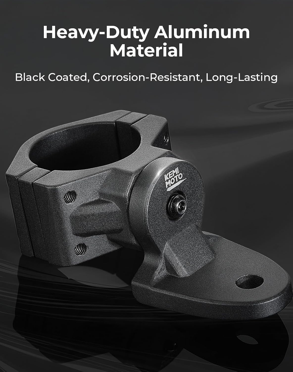 KEMIMOTO 1 PCS UTV Whip Mount Flag Light Mounting Bracket, Heavy Duty Adjustable for 1.75-2 inch Roll Bar Cage Compatible with Polaris RZR 900 1000 XP Pro Turbo Can Am Maverick X3 Commander