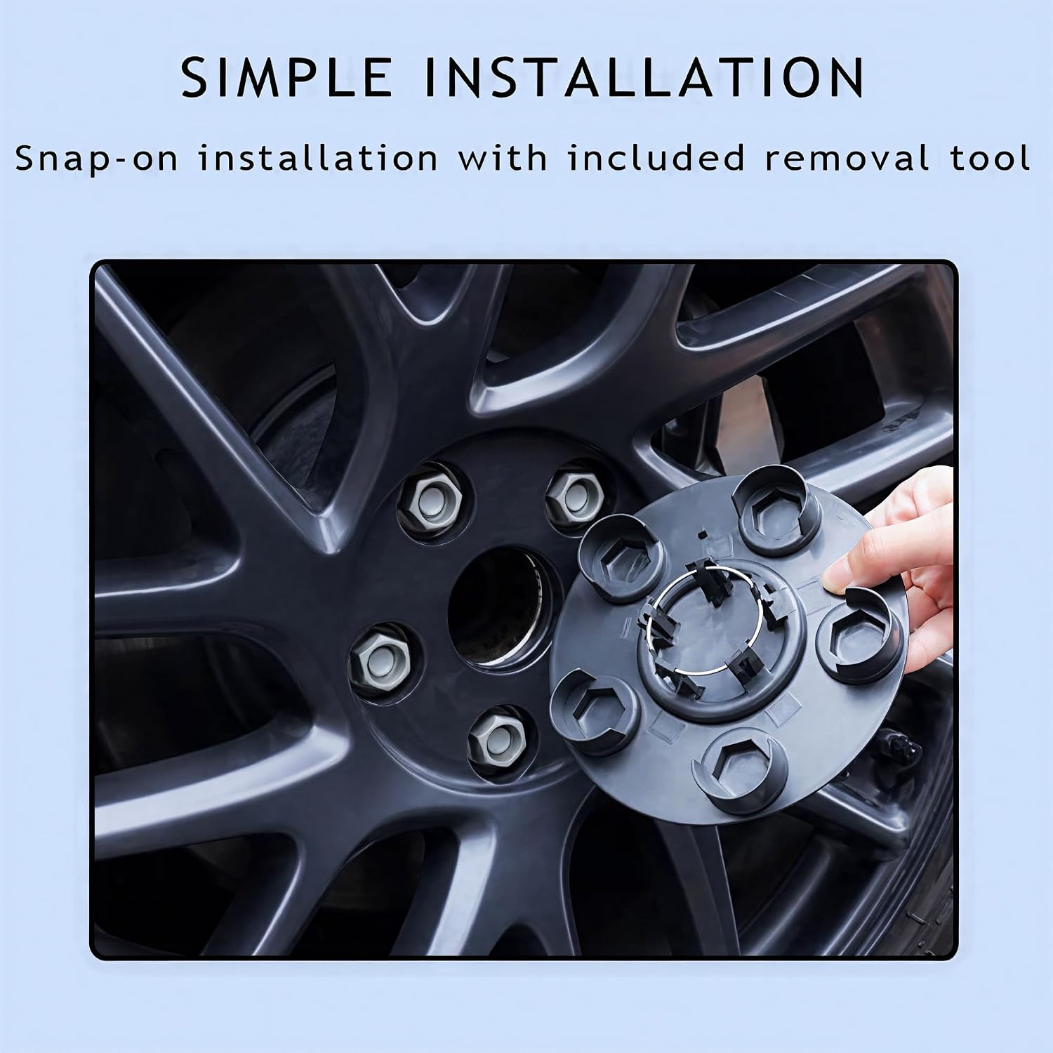 Center Caps Hubcaps Cover Aero Wheels for 18-inch Original Standard Rims Compatible with Model 3 (NOT Compatible with Model 3 Highland)